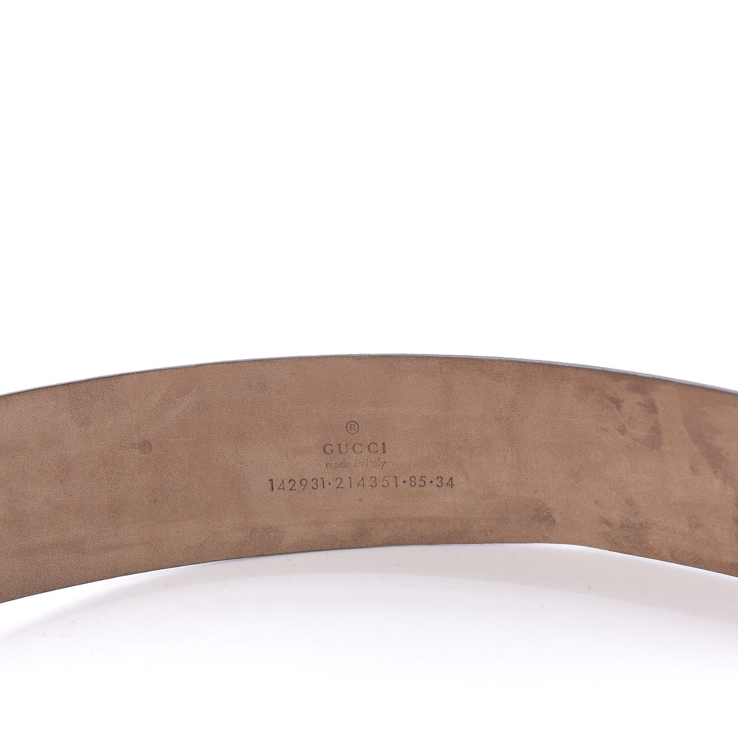 Gucci GG Supreme Monogram Interlocking G Belt 85 34 Ebony Bronze 5 of 8