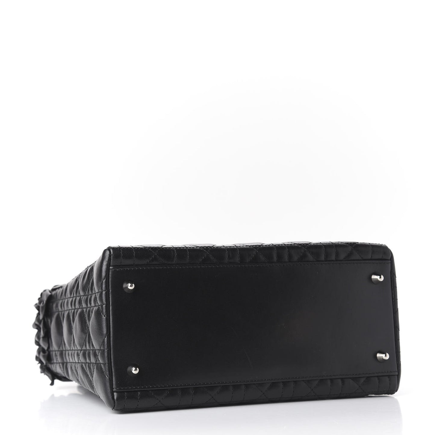 Lambskin Cannage Bow Medium Lady Dior Black