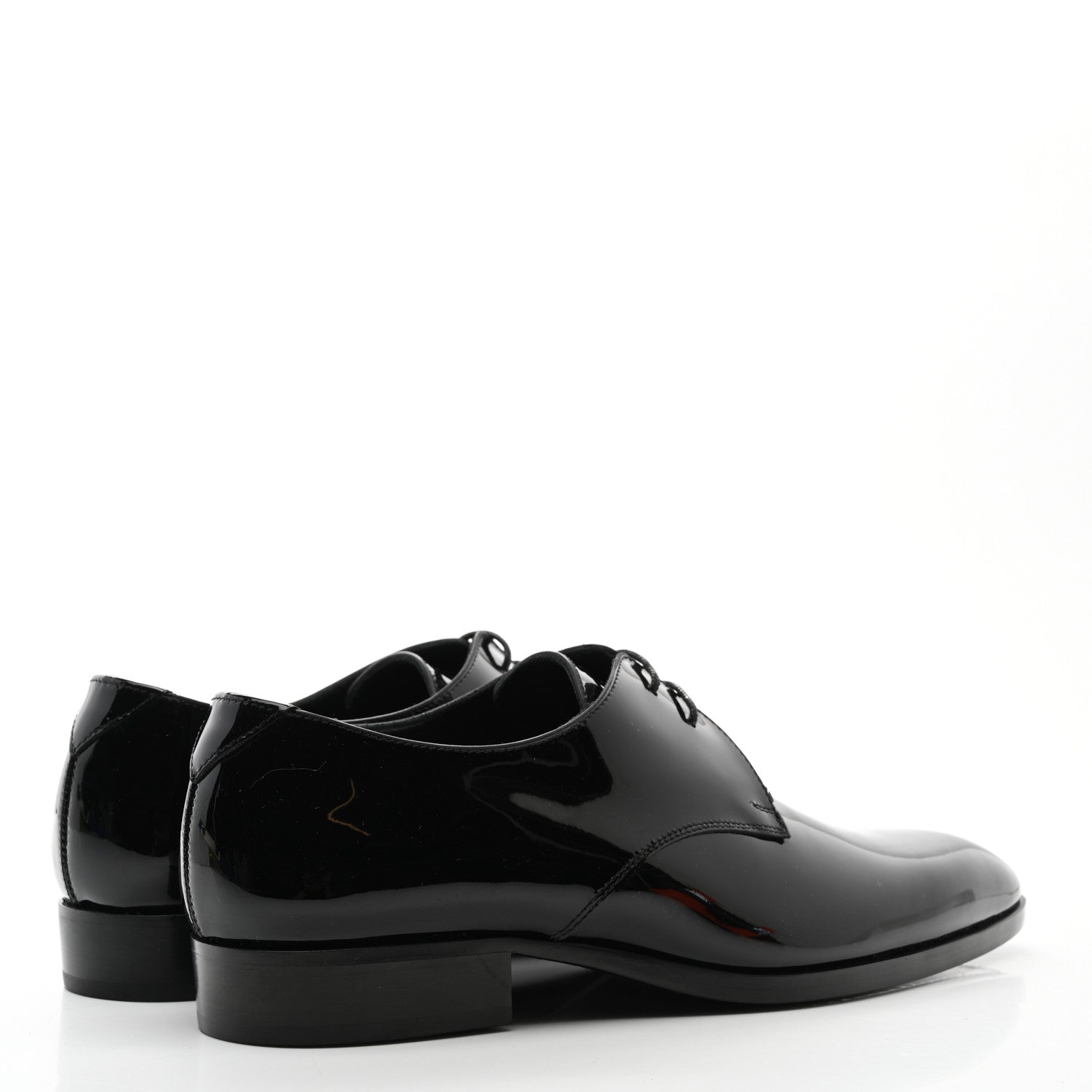Saint Laurent Patent Baltimora Lace Up Derby Shoes 39 Black 4 of 8