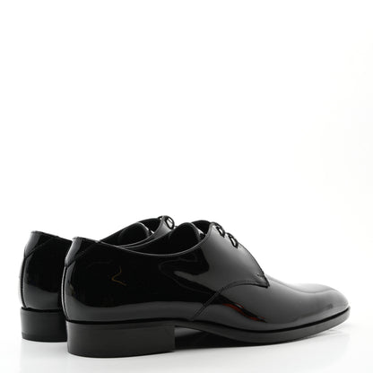 Saint Laurent Patent Baltimora Lace Up Derby Shoes 39 Black 4 of 8