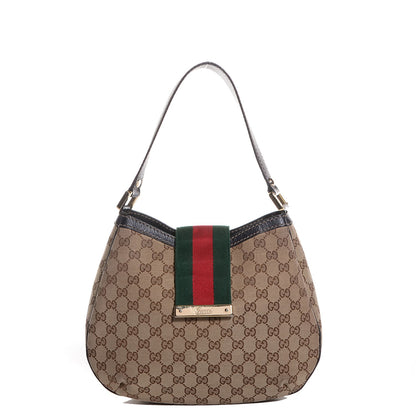 Gucci Monogram New Ladies Medium Hobo Brown 1 of 9