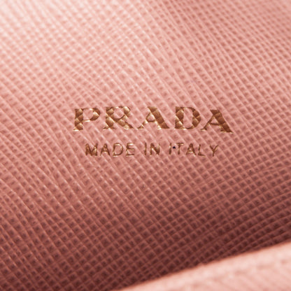 Prada Saffiano Metal Flap Card Holder Orchidea 6 of 7