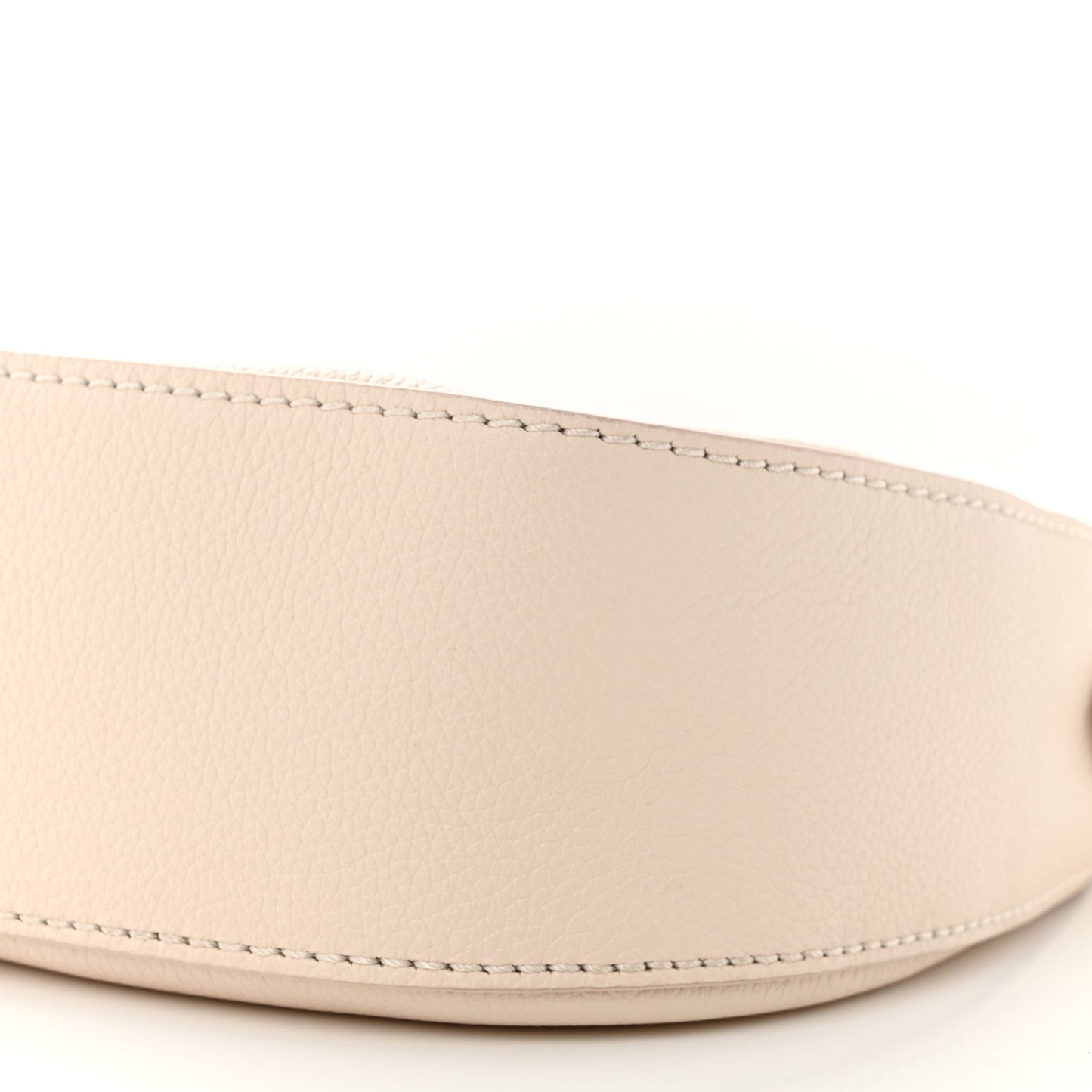 Grained Calfskin Low Key Shoulder Bag Limestone Gray