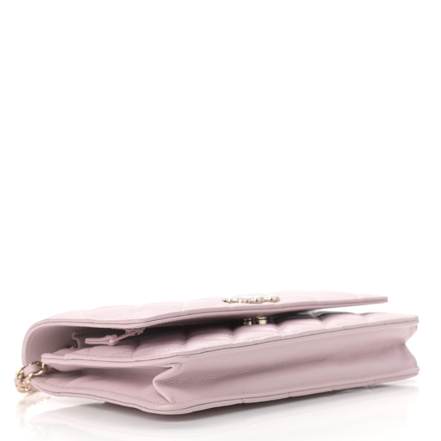 Caviar Quilted Coco Candy Wallet On Chain WOC Light Pink