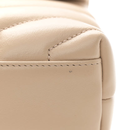 Saint Laurent Calfskin Y Quilted Monogram Toy Loulou Crossbody Bag Nude Powder 11 of 11
