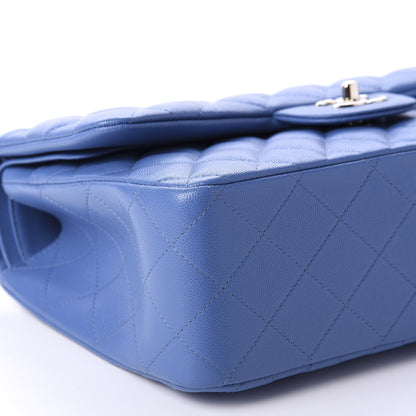 Chanel Caviar Quilted Jumbo Double Flap Blue 6 of 12