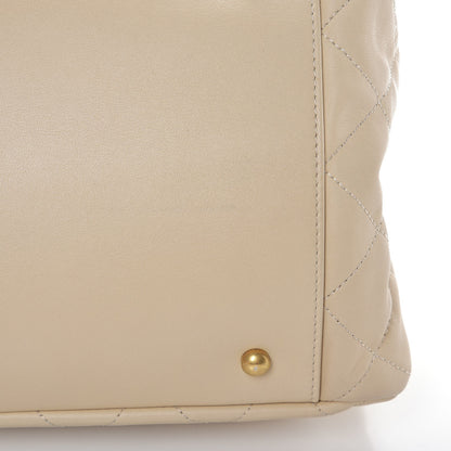 Chanel Calfskin Quilted In The Mix Shopping Tote Beige Black 9 of 10