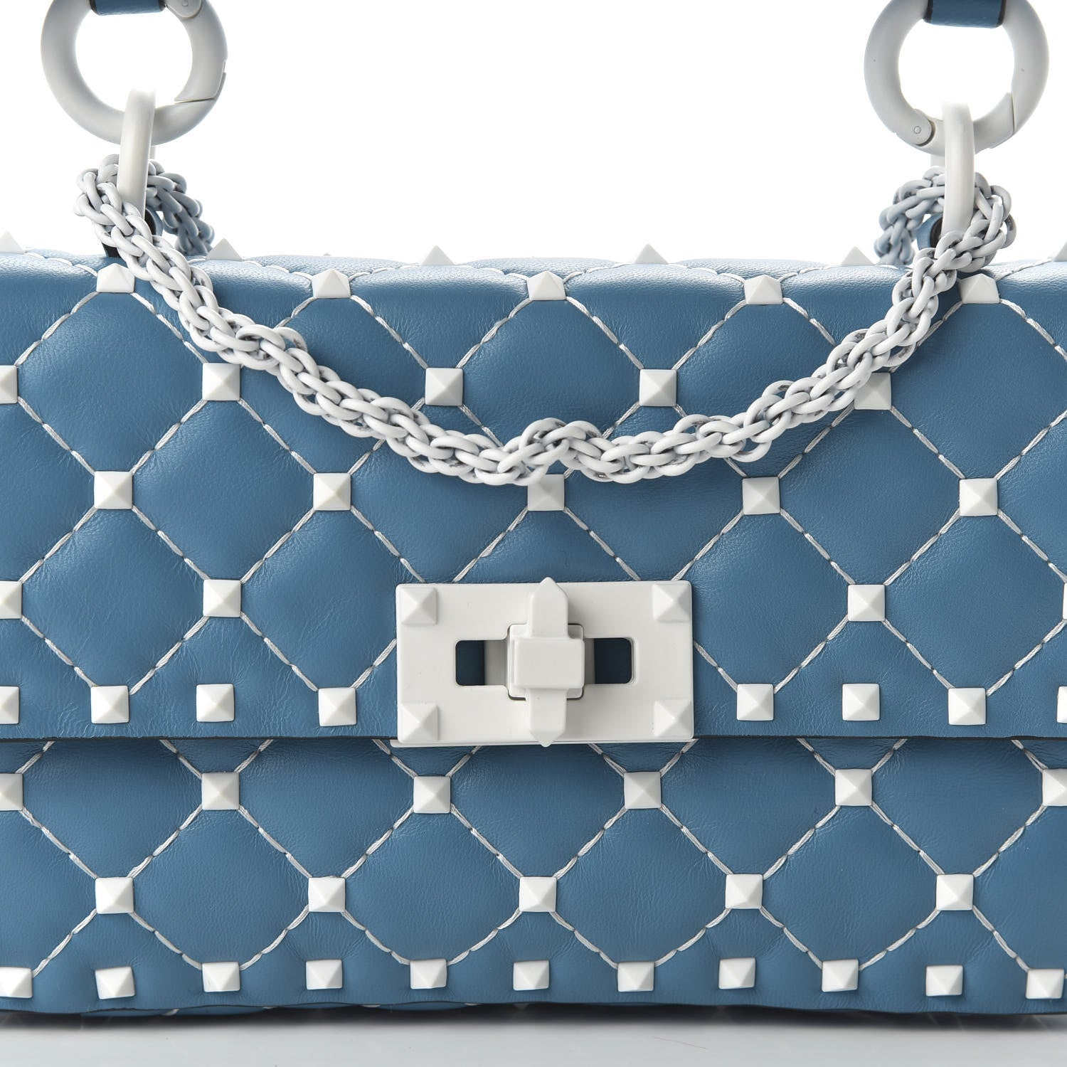 Valentino Garavani Nappa Small Free Rockstud Spike Shoulder Bag Cerulean 8 of 8