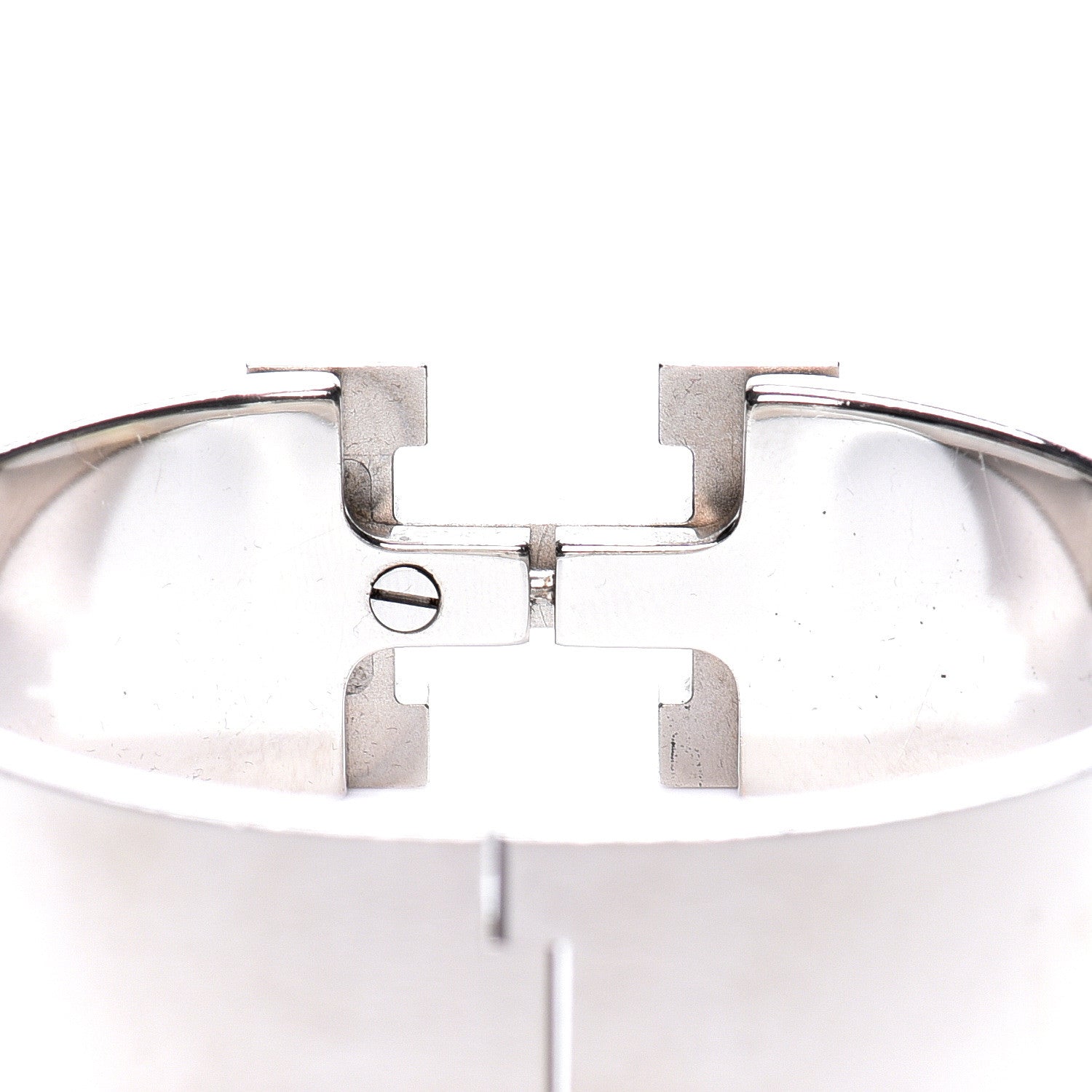 Hermes Enamel Wide Clic Clac H Bracelet PM White 4 of 6