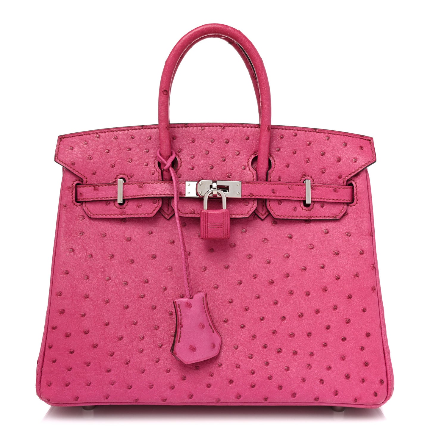 Ostrich Birkin 25 Fuchsia