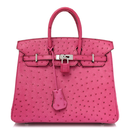 Hermes Ostrich Birkin 25 Fuchsia 1 of 6