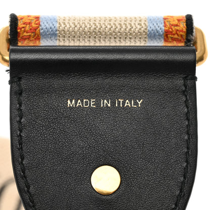 Christian Dior Canvas Embroidered Shoulder Strap Orange Multicolor 3 of 5