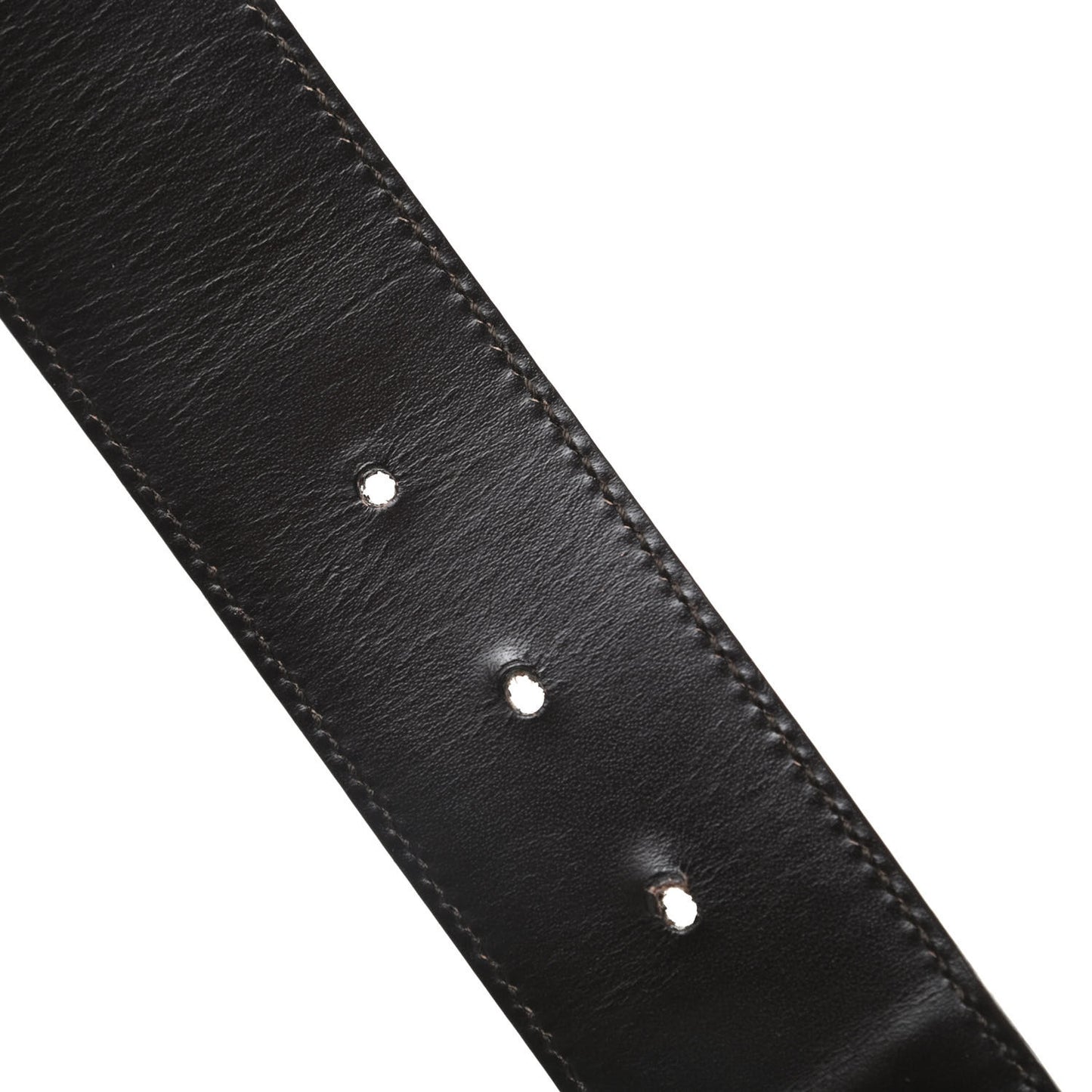 Calfskin Web Interlocking G Belt 85 34 Dark Brown
