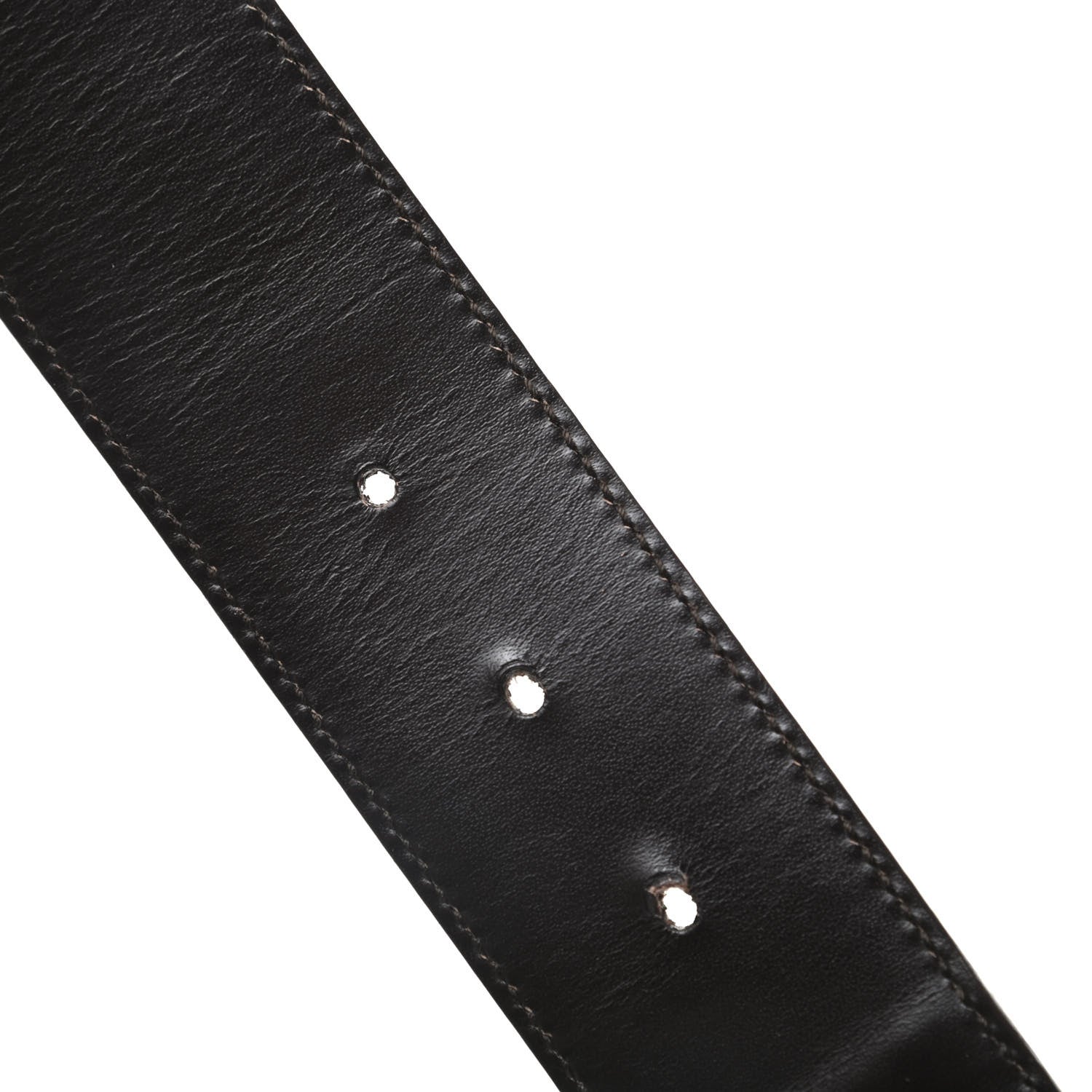 Gucci Calfskin Web Interlocking G Belt 85 34 Dark Brown 5 of 5