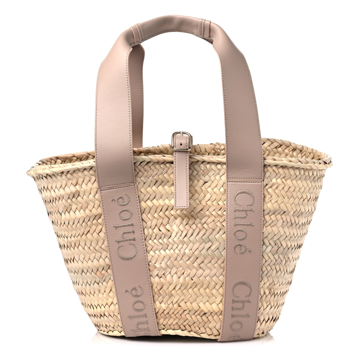 Chloe Raffia Smooth Calfskin Medium Sense Basket 1 of 7
