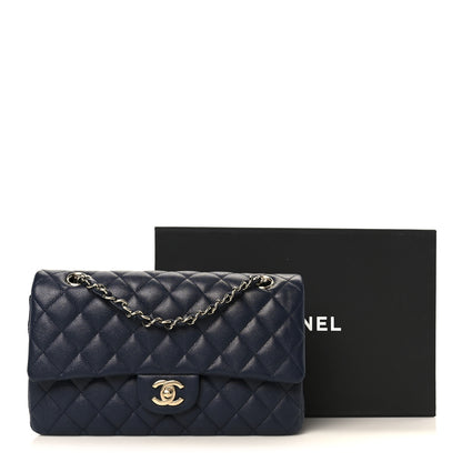 Chanel Caviar Quilted Medium Double Flap Navy Navy 12 of 12