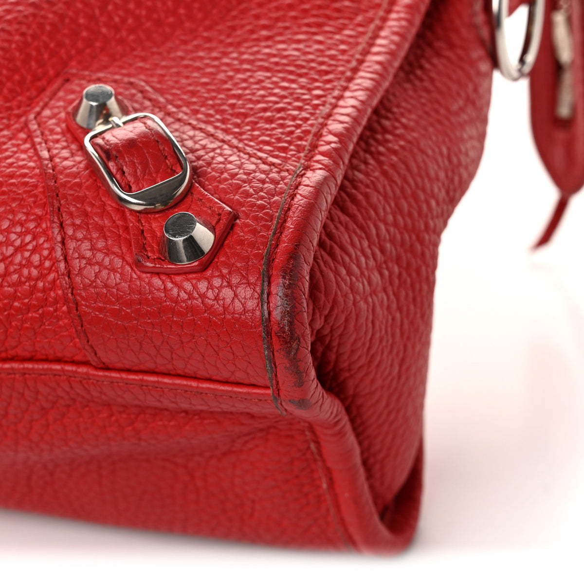 Balenciaga Vibrato Calfskin Classic Silver Hardware S City Rouge Cerise 13 of 15