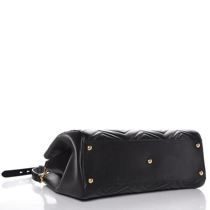 Gucci Calfskin Matelasse Medium GG Marmont Tote Black 4 of 10