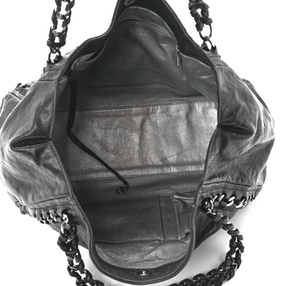 Chanel Glazed Caviar East West Modern Chain Tote Black 5 of 11