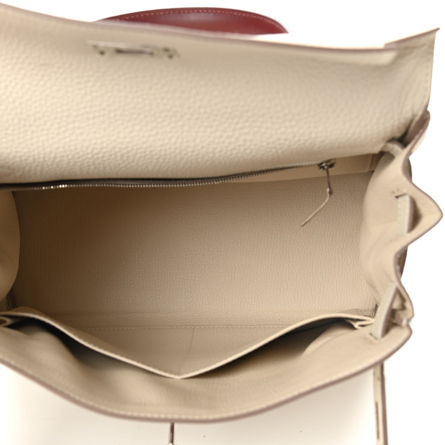 Hermes Togo Au Galop Kelly Retourne 28 Craie Rouge H Fauve Black 4 of 13