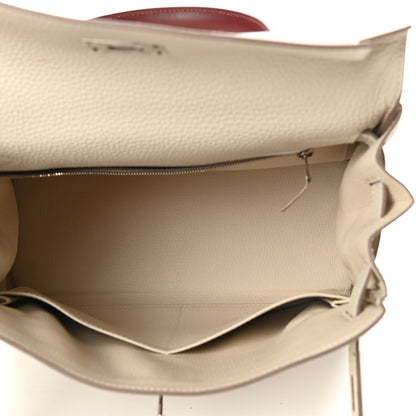 Hermes Togo Au Galop Kelly Retourne 28 Craie Rouge H Fauve Black 4 of 13