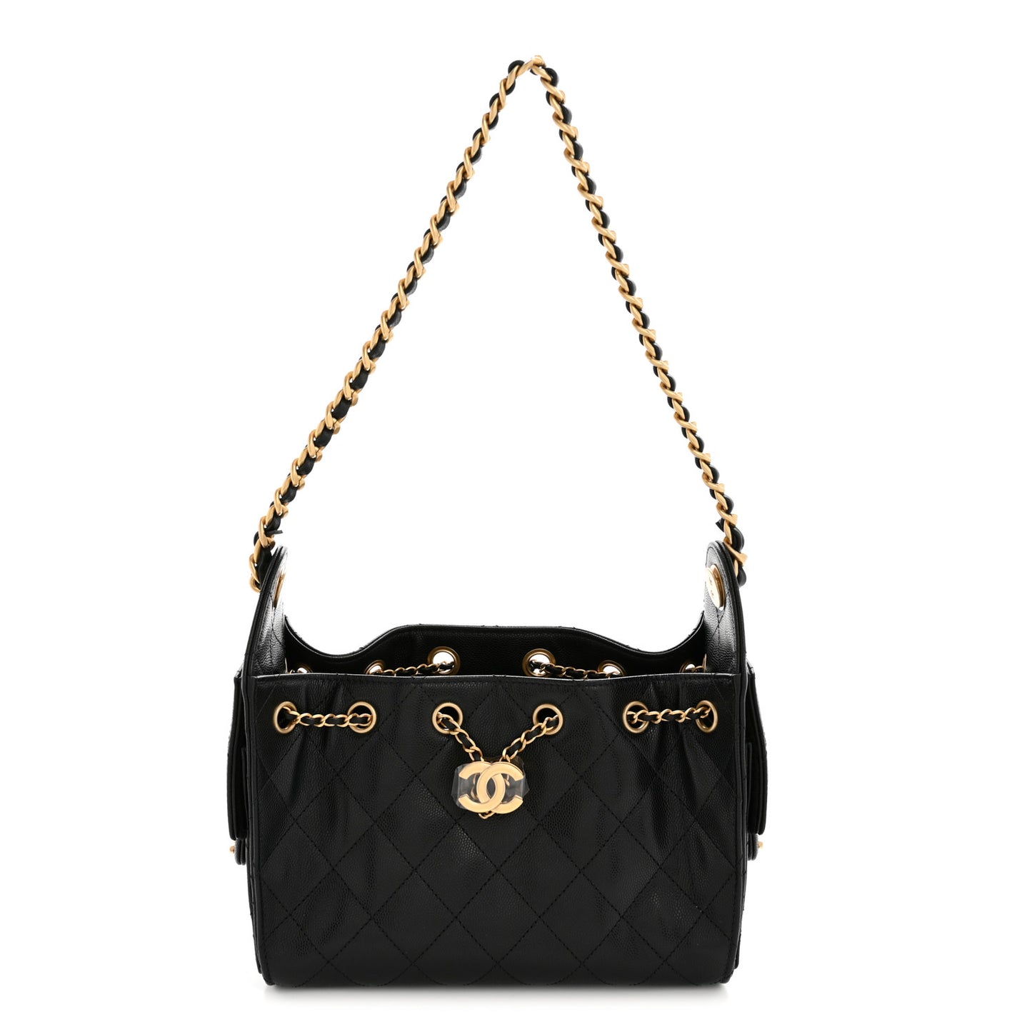 Caviar Quilted Mini Chanel 25 Handbag Black
