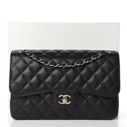 Chanel Caviar Quilted Jumbo Double Flap Black 12 of 12