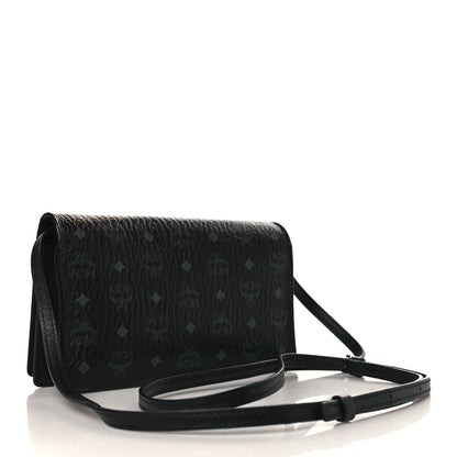 MCM Visetos Chain Wallet Crossbody Black 3 of 14