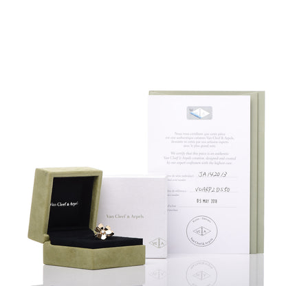 Van Cleef & Arpels 18K Yellow Gold Diamond Small Frivole Ring 50 5.25 7 of 7