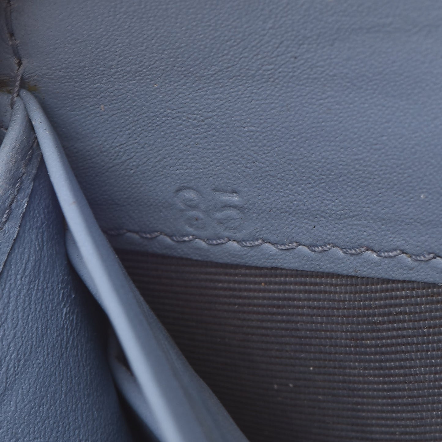 Saffiano Vernice Crystal Studded Zip Around Wallet Blue