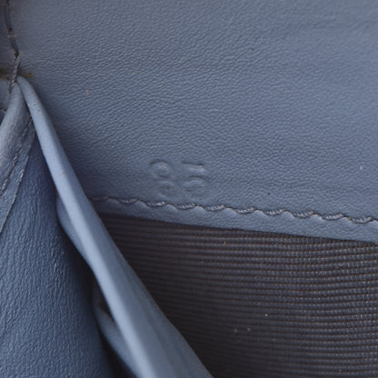 Prada Saffiano Vernice Crystal Studded Zip Around Wallet Blue 7 of 13