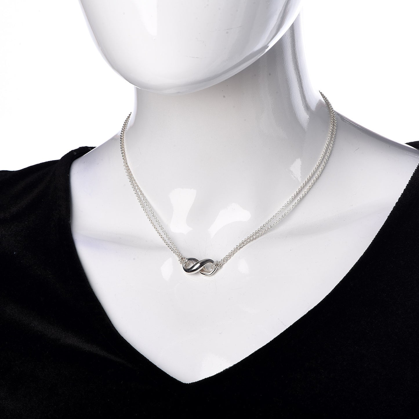 Sterling Silver Figure 8 Pendant Necklace