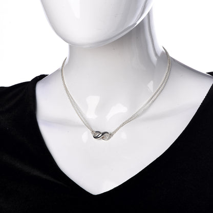 Tiffany Sterling Silver Figure 8 Pendant Necklace 2 of 5