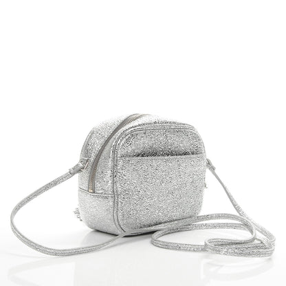 Saint Laurent Metallic Calfskin Monogram Blogger Bag Argento Nero 3 of 6
