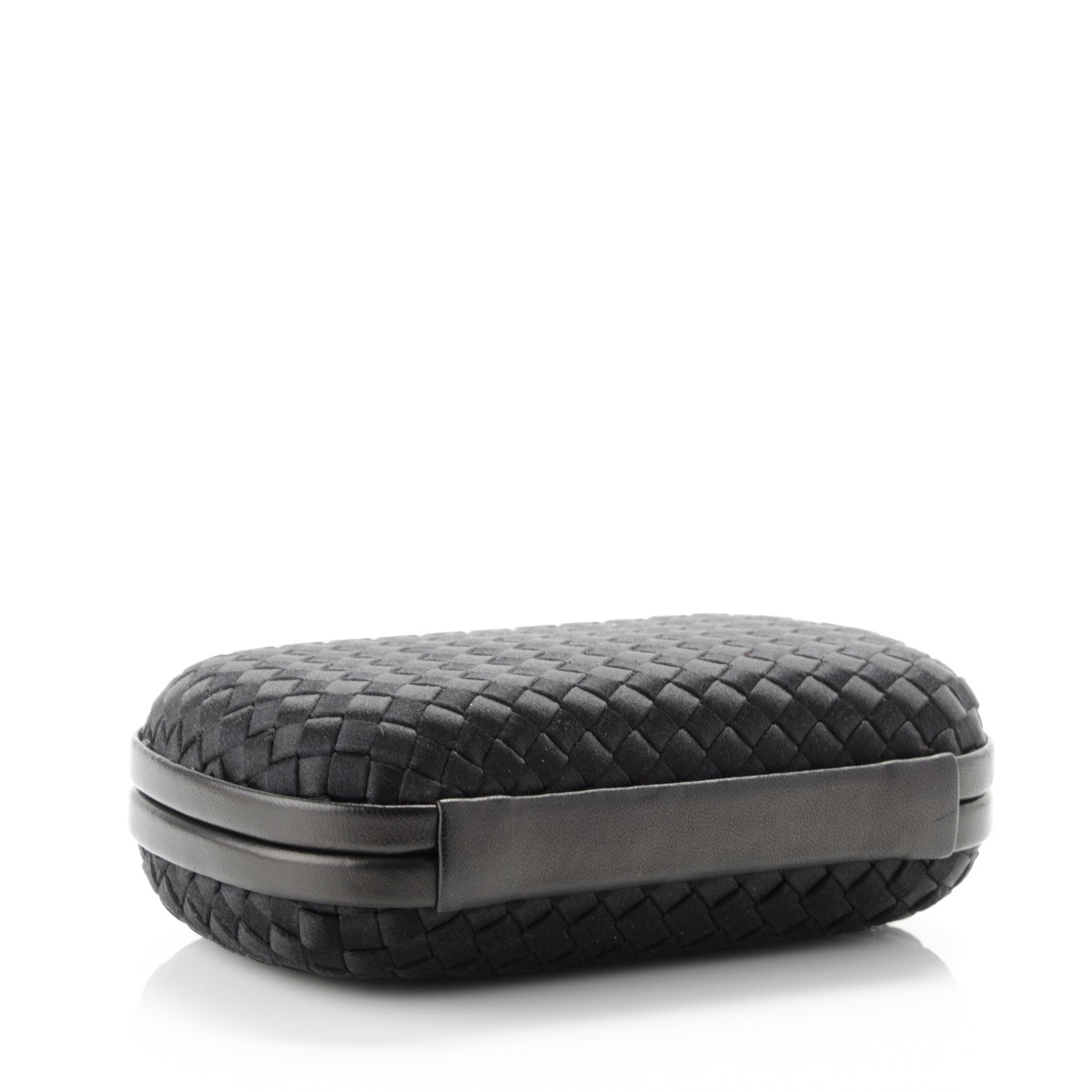 Bottega Veneta Satin Intreccio Impero Knot Clutch Black 4 of 6