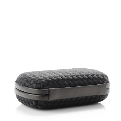 Bottega Veneta Satin Intreccio Impero Knot Clutch Black 4 of 6