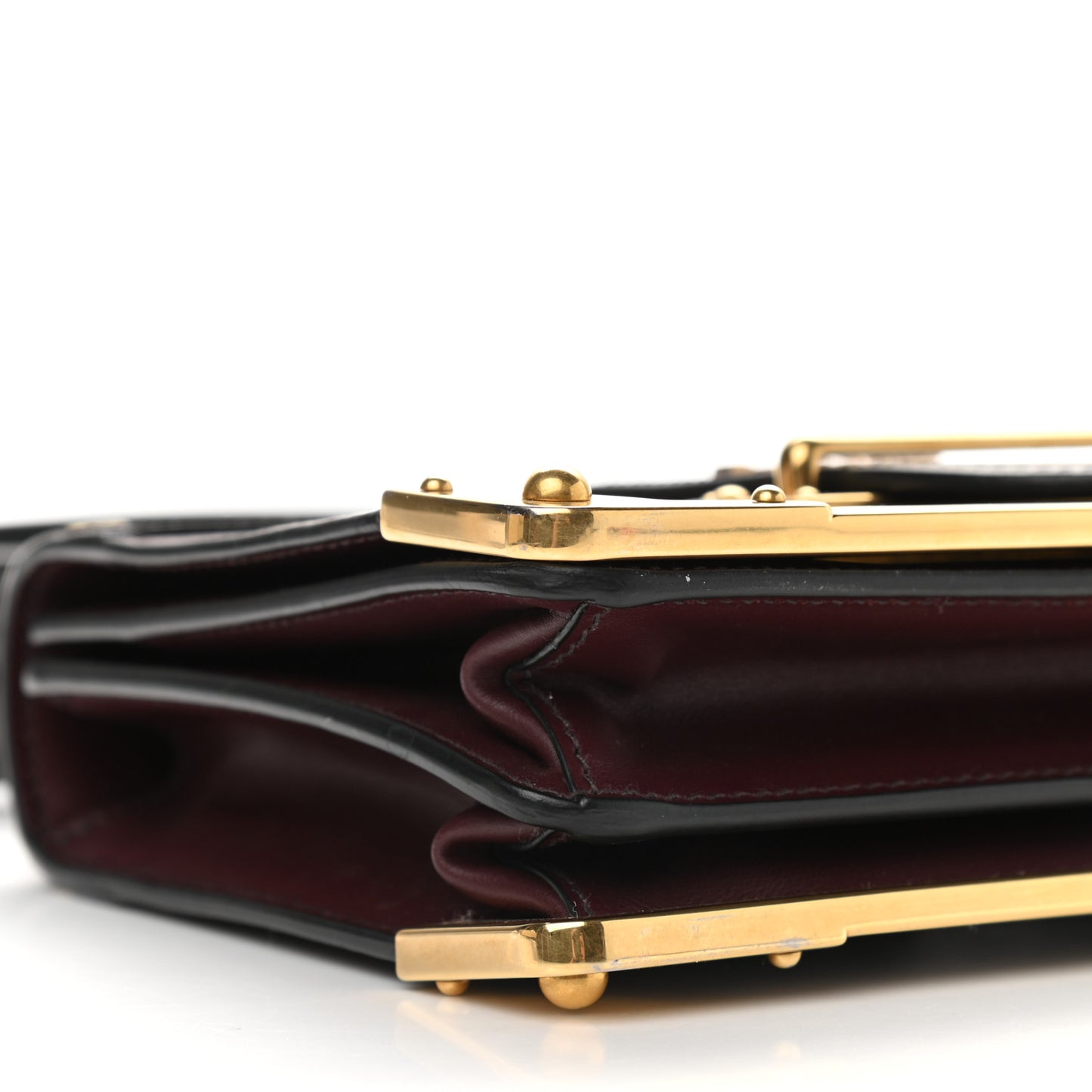 City Calfskin Saffiano Cahier Bag Granato Black
