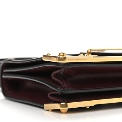 Prada City Calfskin Saffiano Cahier Bag Granato Black 7 of 8
