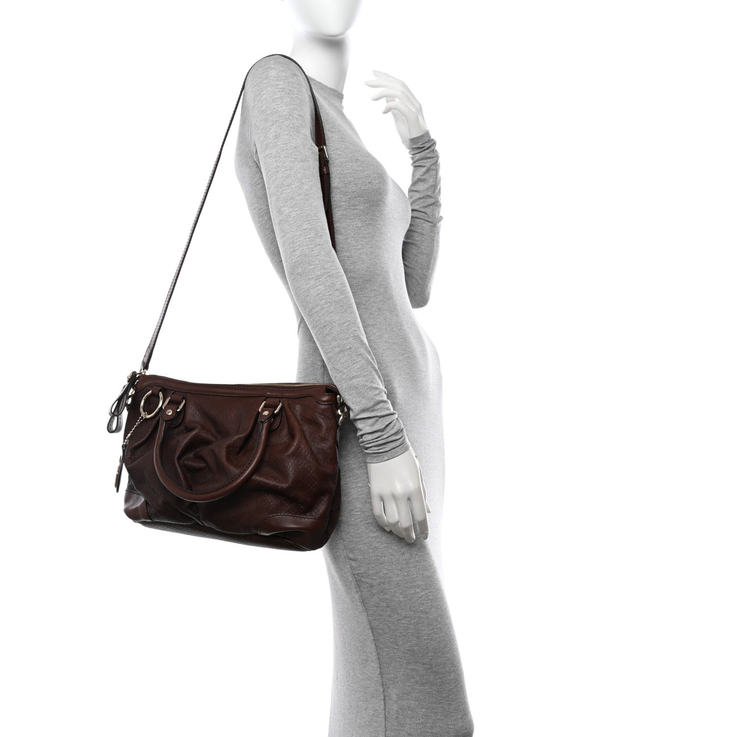 Gucci Diamante Medium Sukey Top Handle Bag Dark Brown 2 of 12