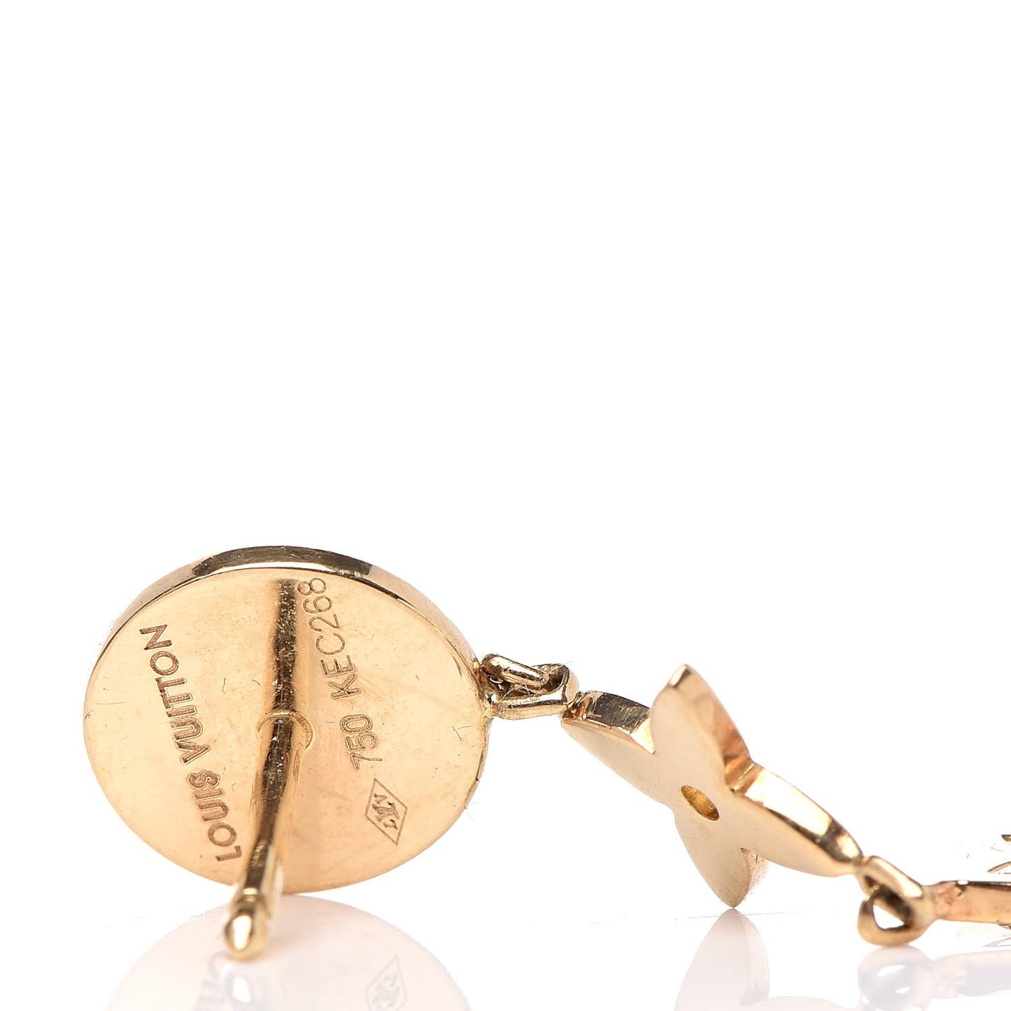 18K Yellow Gold Pearl Idylle Blossom Monogram Drop Earrings