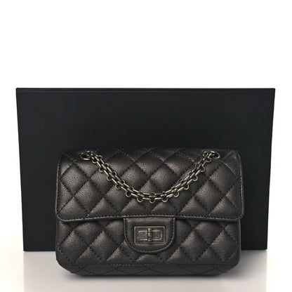 Chanel Metallic Sheepskin Quilted 2.55 Reissue Mini Flap Black 10 of 10