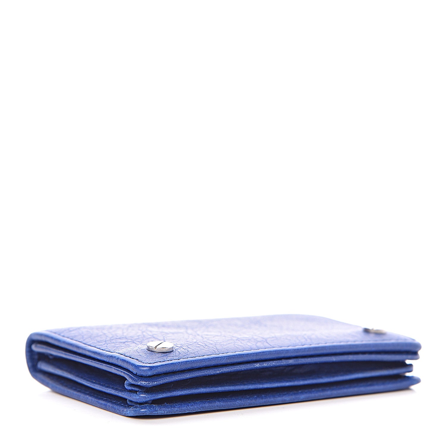 Balenciaga Agneau Arena Nappa Glover Flap Card Case Bleu Cobalt 4 of 8