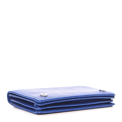 Balenciaga Agneau Arena Nappa Glover Flap Card Case Bleu Cobalt 4 of 8