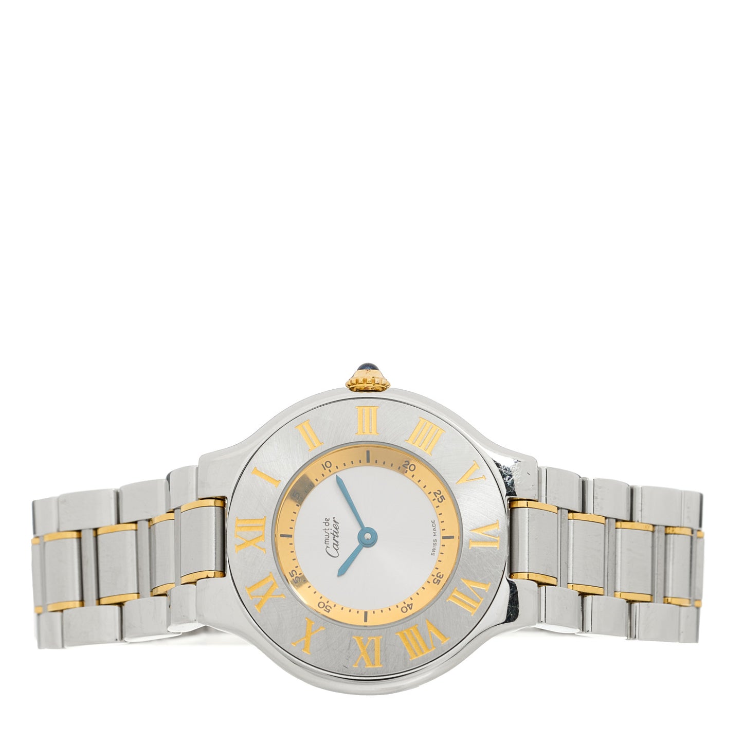 Stainless Steel 18K Yellow Gold 31mm Must De 21 Quartz Watch