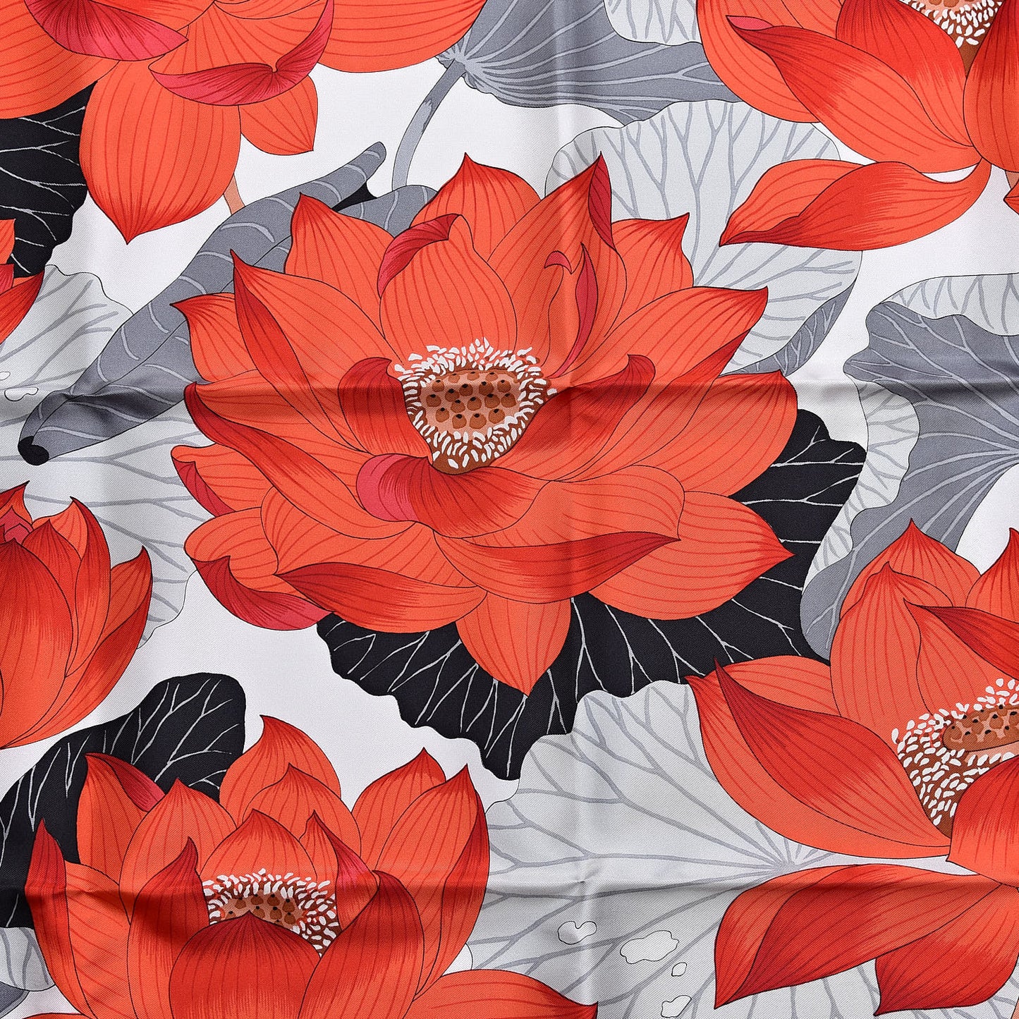 Silk Fleurs de Lotus Scarf 90