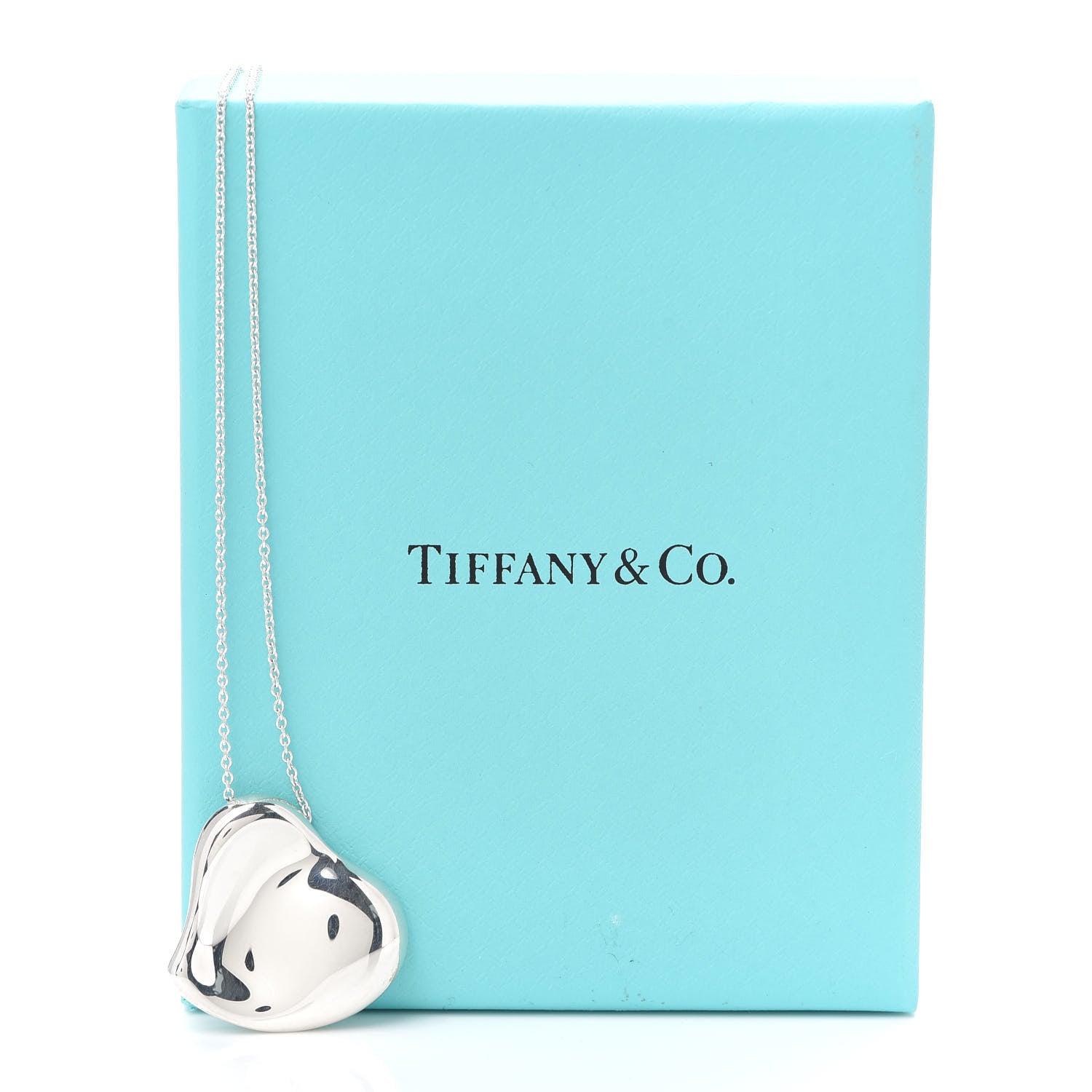 Tiffany Sterling Silver 20mm Elsa Perretti Full Heart Pendant Necklace 7 of 7