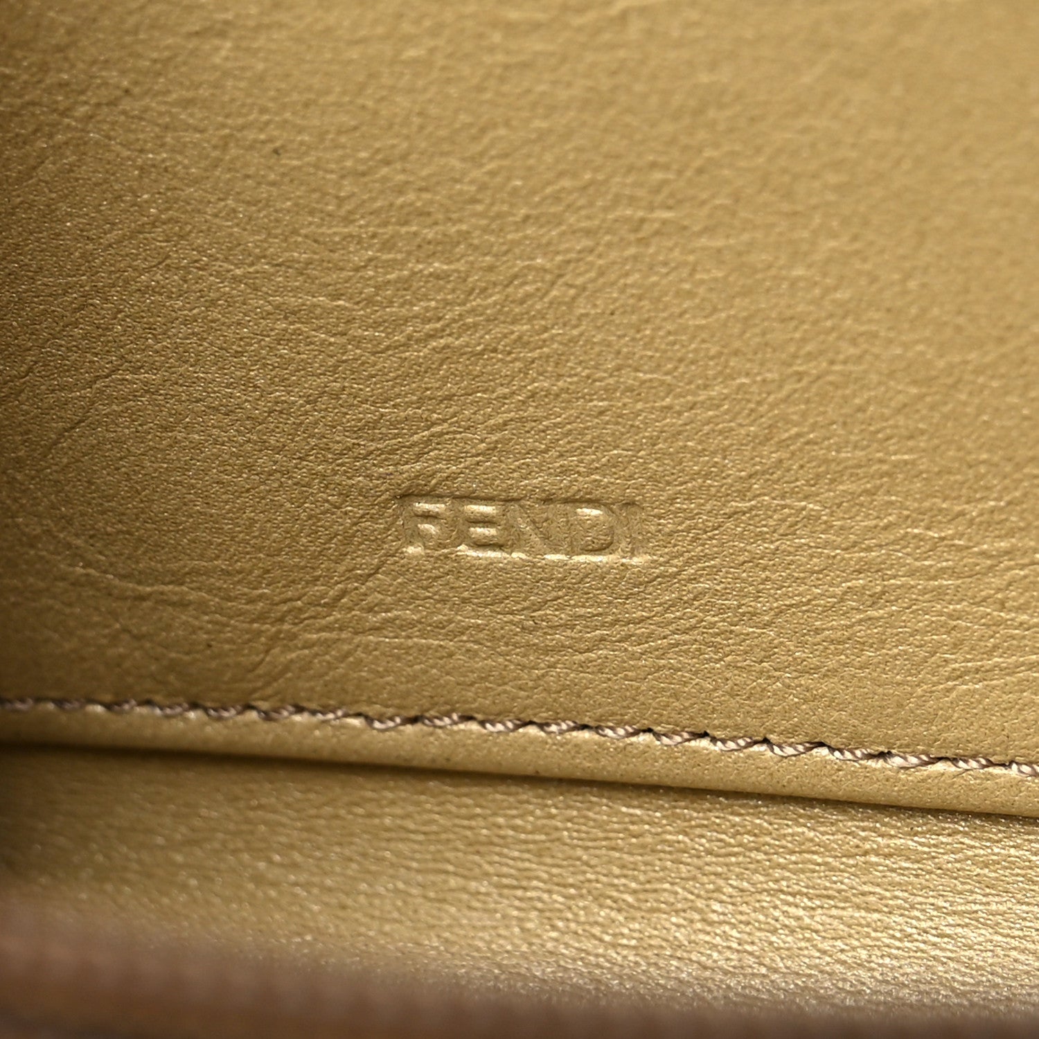 Fendi Zucca Spalmati Polka Dot Zip Around Wallet Tobacco Silver Gold 6 of 7