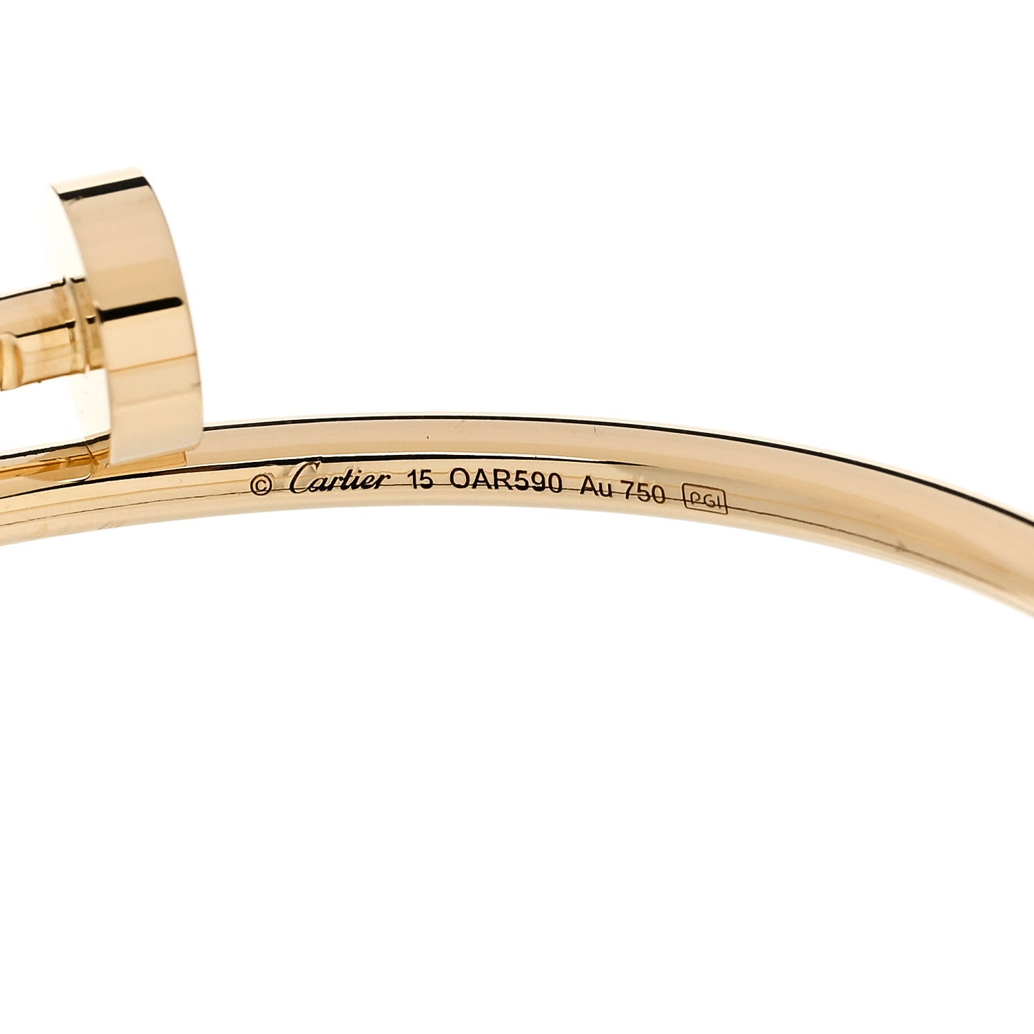 Cartier 18K Yellow Gold Small Juste Un Clou Bracelet 15 4 of 5