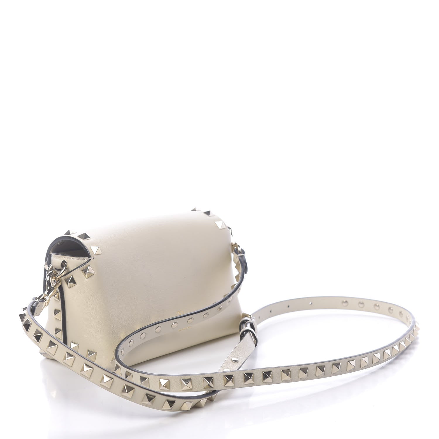 Valentino Garavani Vitello Mini Rockstud Crossbody Bag Light Ivory 3 of 11