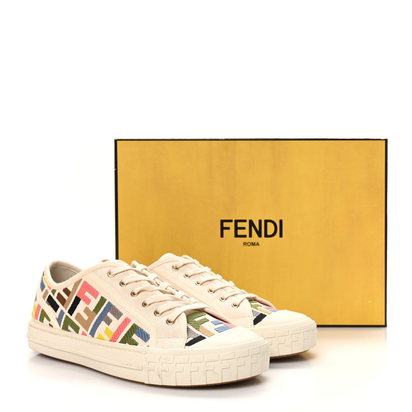 Kuban Canvas FF Womens Domino Low Top Sneakers 41 Grezzo Multicolor Latte